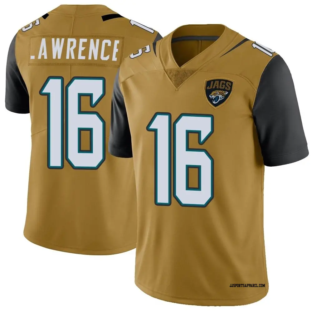 Limited Gold Youth Trevor Lawrence Jacksonville Jaguars Color Rush